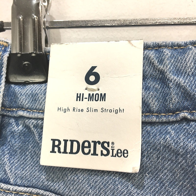 Riders by Lee Hi Moms High Rise Slim Straight Indigo Jeans Ladies Size R6 NEW