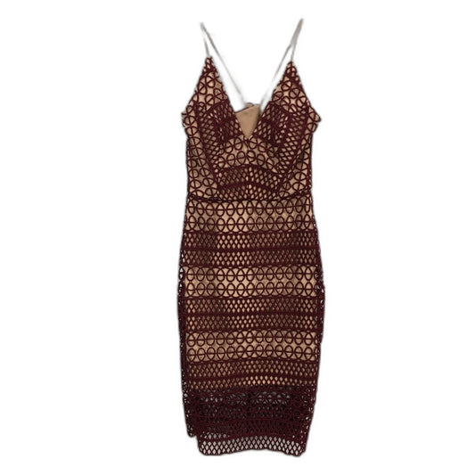 Pilgrim Burgundy Lined Hollow Mini Cami Cocktail Dress Womens Size 6 NEW