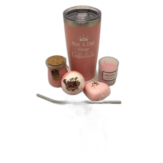 Pink Birthday Self Care Relaxing Spa Gift Set Tumbler For Her Mum Wife Girl NEW