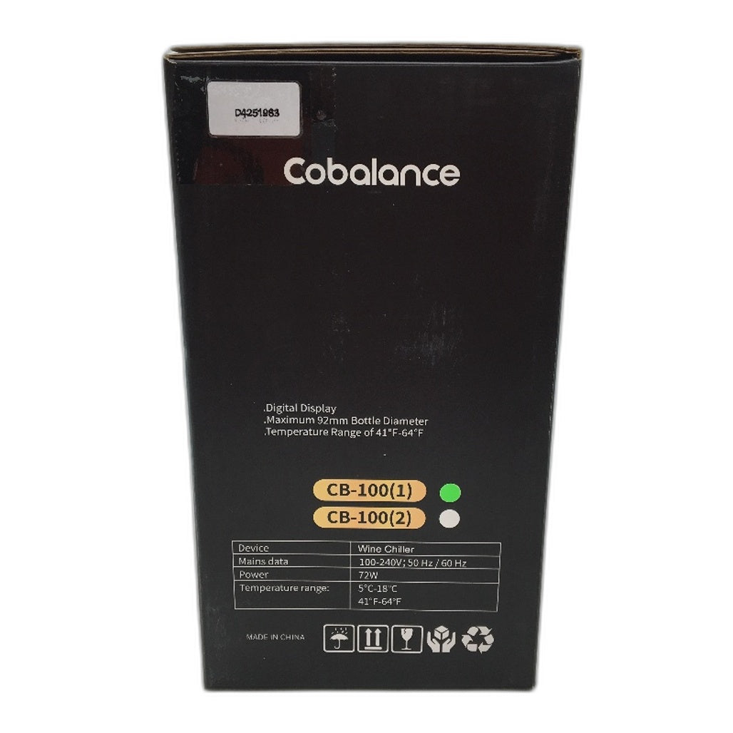 Cobalance Electric Wine Chiller Stainless Steel Bucket For 750ml Single Bottle