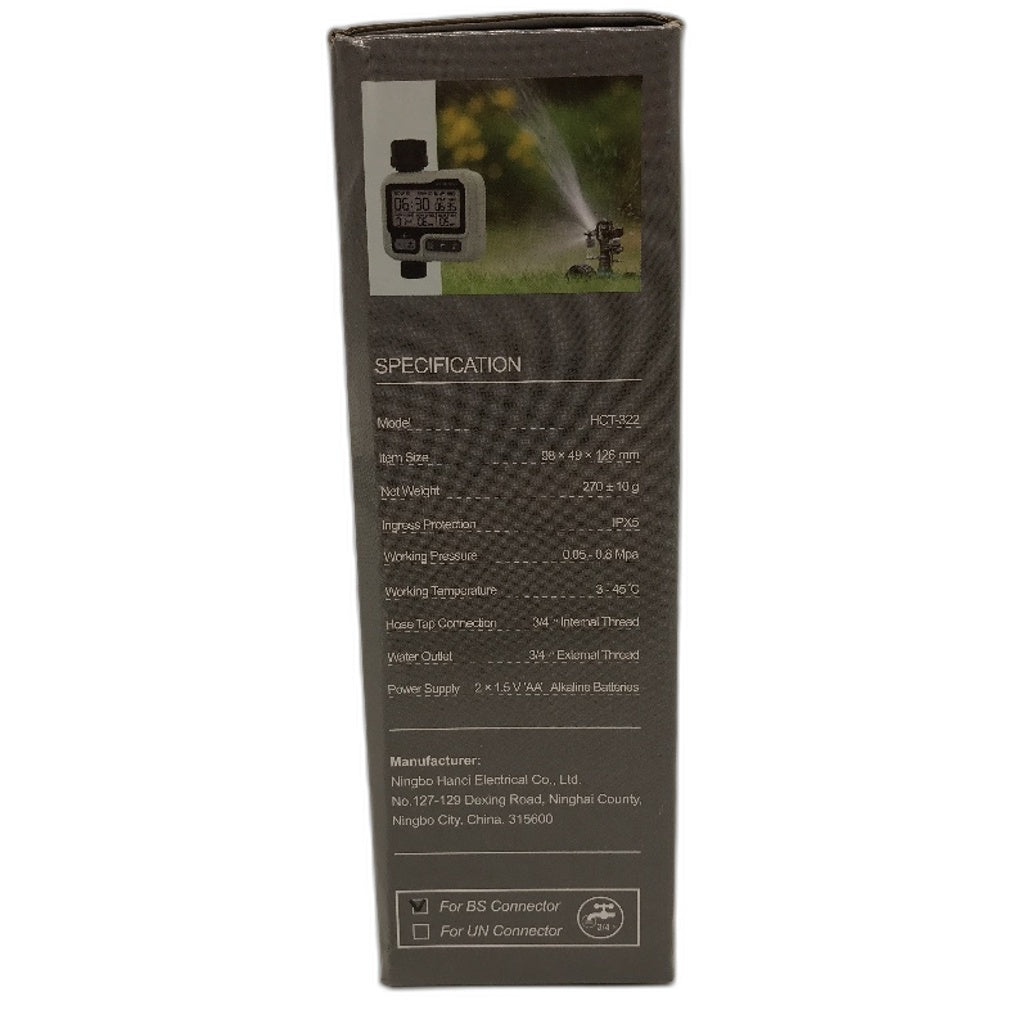 Ausale Digital LCD Display Programmable Waterproof Water Sprinkler Timer HCT-322
