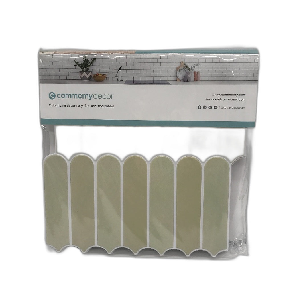 Commomy 10 Pcs Peel & Stick PVC Backsplash Wall Tiles For Kitchen Bathroom NEW