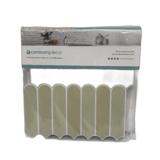 Commomy 10 Pcs Peel & Stick PVC Backsplash Wall Tiles For Kitchen Bathroom NEW