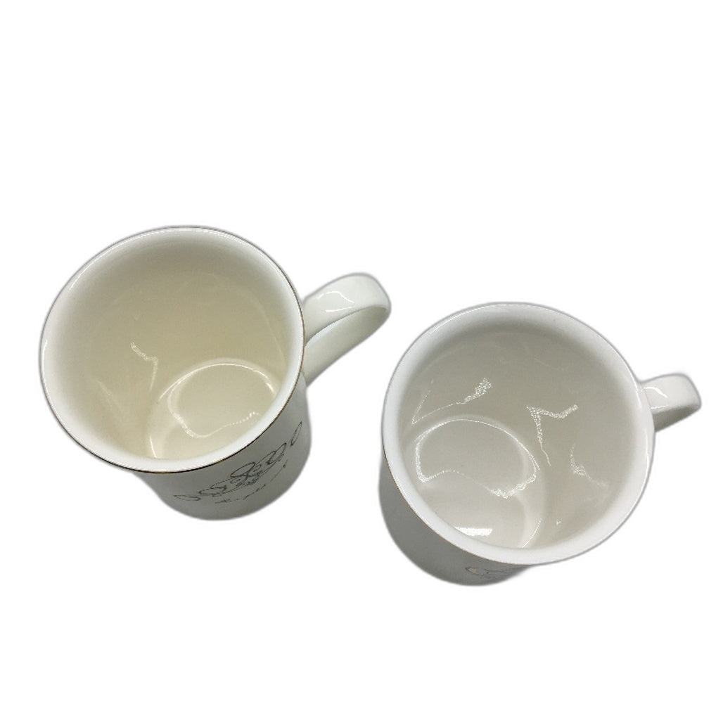 Maxwell Williams 4x 2003 1x 2007 12 Days Of Christmas White Gold Accented Mugs