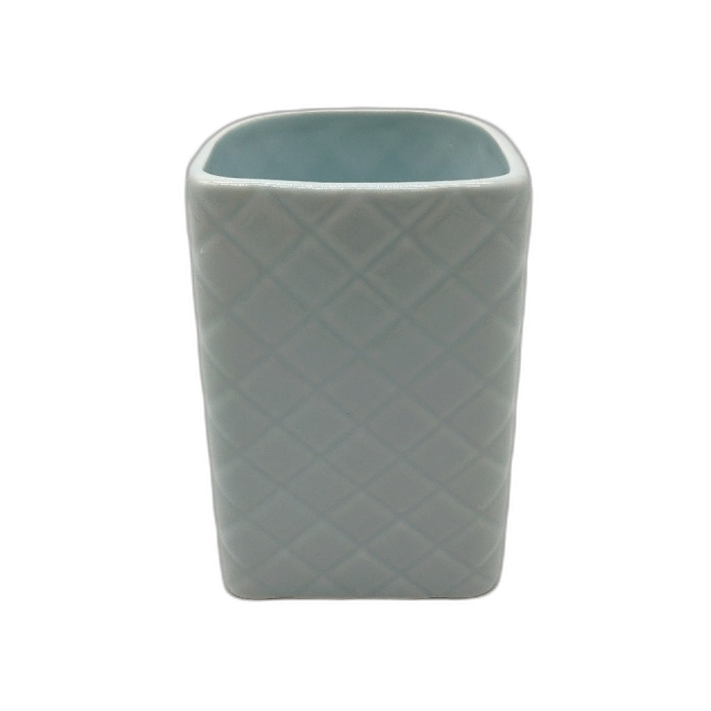 Mingyi CN Light Blue Gold Accented Ceramic Purse Mug 385ml NEW