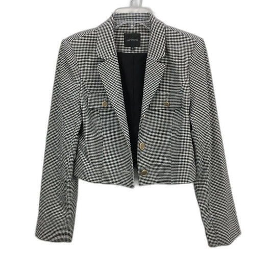 Portmans Black White Herringbone Fully Lined Cropped Jacket Ladies Size 12 NEW