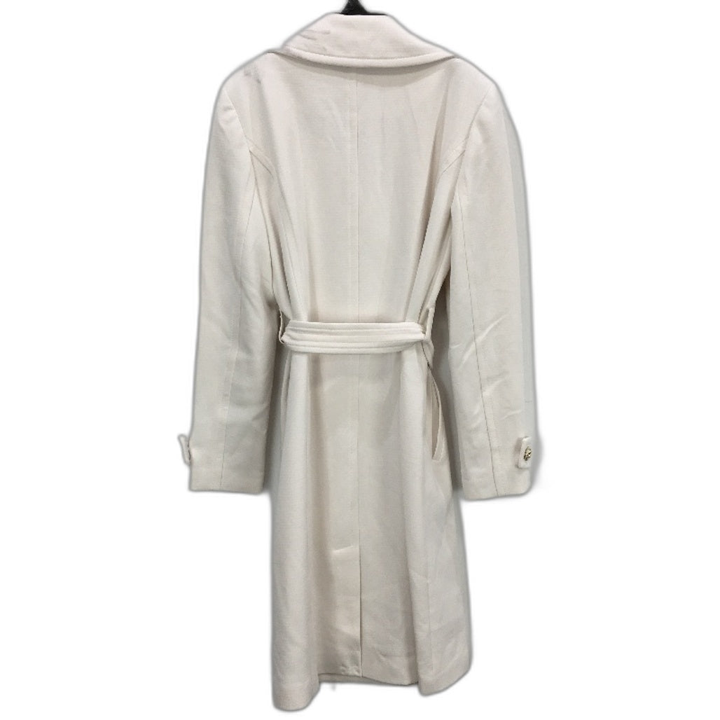 Portmans Chalk White Gold Accent Valentina Double Breasted Coat Ladies Sz 12 NEW