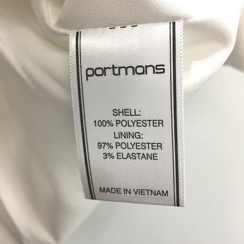 Portmans White Button Up Dress To Impress Midi Sleeve Blazer Ladies Size 10 NEW