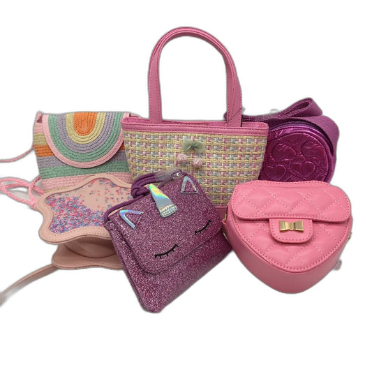 Target Cute 6 Piece Mixed Styles Pink Toned Mini Hand Bag Kids Adults Pack NEW