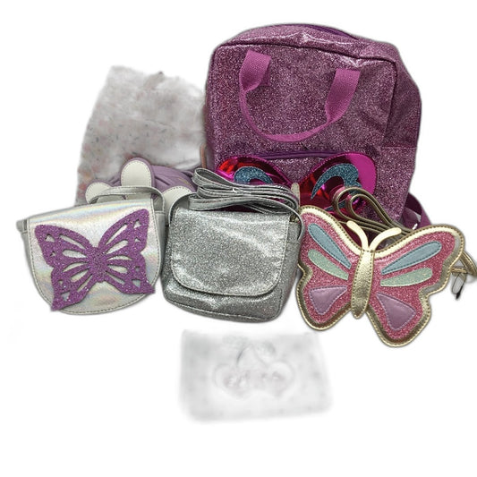 Target Cute 7Pce Mixed Styles Butterfly Flora Mini Hand Bag Access Kids Pack NEW