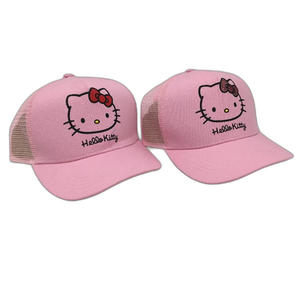 Hello Kitty Hat & Pink Zip Purse Pack Kids 4-6Yrs Cap Size 4 Piece Pack NEW