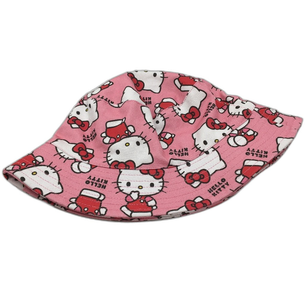 Hello Kitty 3 Hats & Pink Zip Purse Pack Kids 4-6Yrs Cap Size 4 Piece Pack NEW