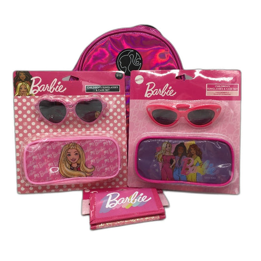 Target 4 Piece Barbie Pink Backpack Childrens Glasses & Purse Kids Pack NEW
