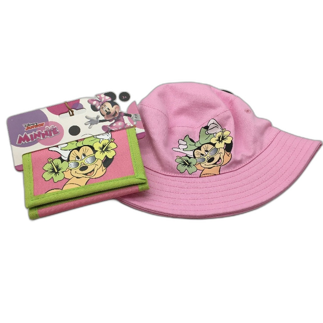 Target Disney Minnie Mouse 6Pce Beanie Hats Purse & Glasses Set Size 4-6Yrs NEW