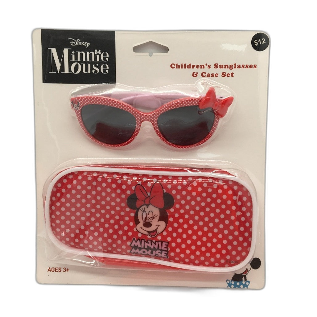 Target Disney Minnie Mouse 6Pce Beanie Hats Purse & Glasses Set Size 4-6Yrs NEW