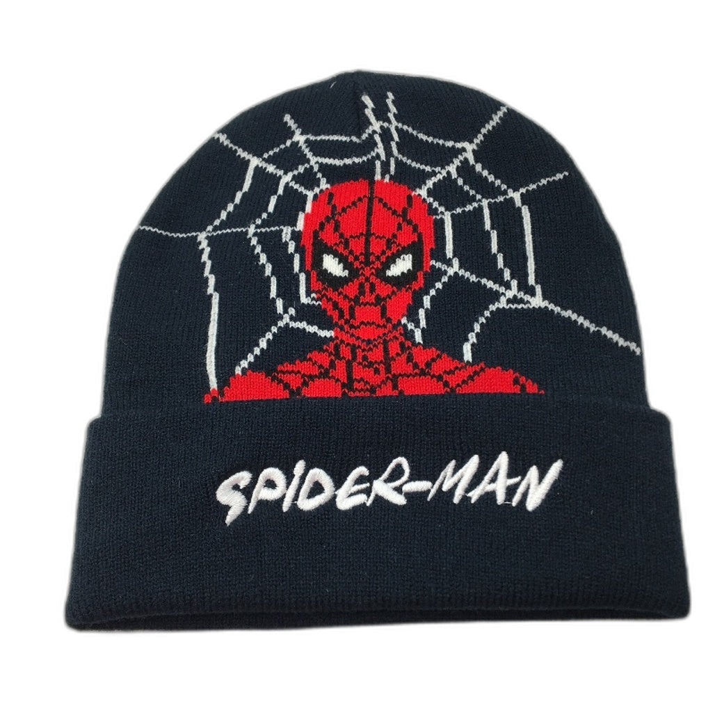 Marvel Spiderman Red Blue 4 Hats Size 4-6Years & Wallet Kids Pack NEW