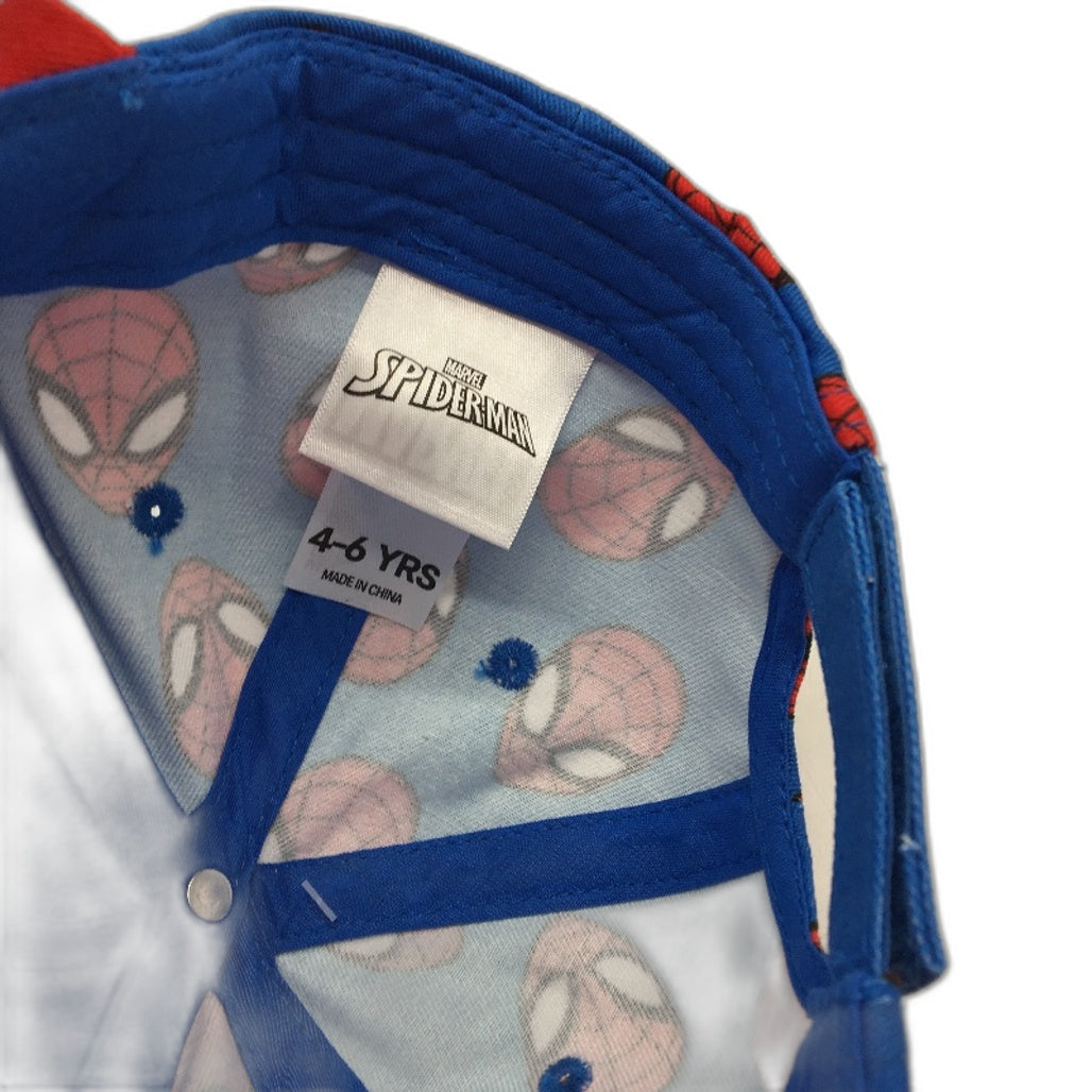 Marvel Spiderman Red Blue 4 Hats Size 4-6Years & Wallet Kids Pack NEW