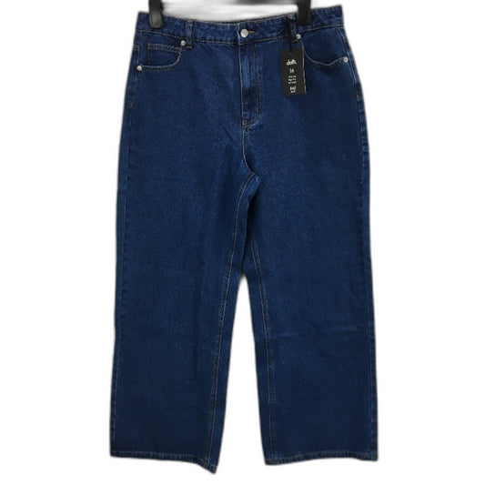 Dotti Rae Rigid Wide Leg High Rise Full Length Blue Jeans Ladies Size AU 16 NEW