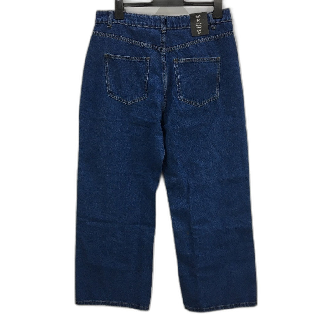 Dotti Rae Rigid Wide Leg High Rise Full Length Blue Jeans Ladies Size AU 16 NEW