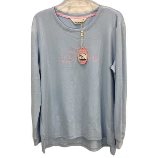 Peter Alexander Plush Pale Blue Longsleeve Sweater Top Ladies Size Large NEW