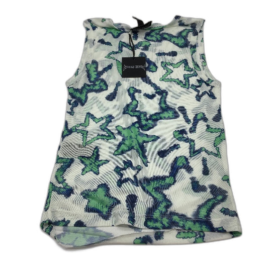Neon Hart Teagan Green Star Print Mesh Tank Top Ladies Size Small NEW