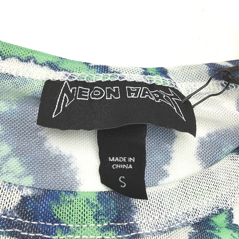 Neon Hart Teagan Green Star Print Mesh Tank Top Ladies Size Small NEW