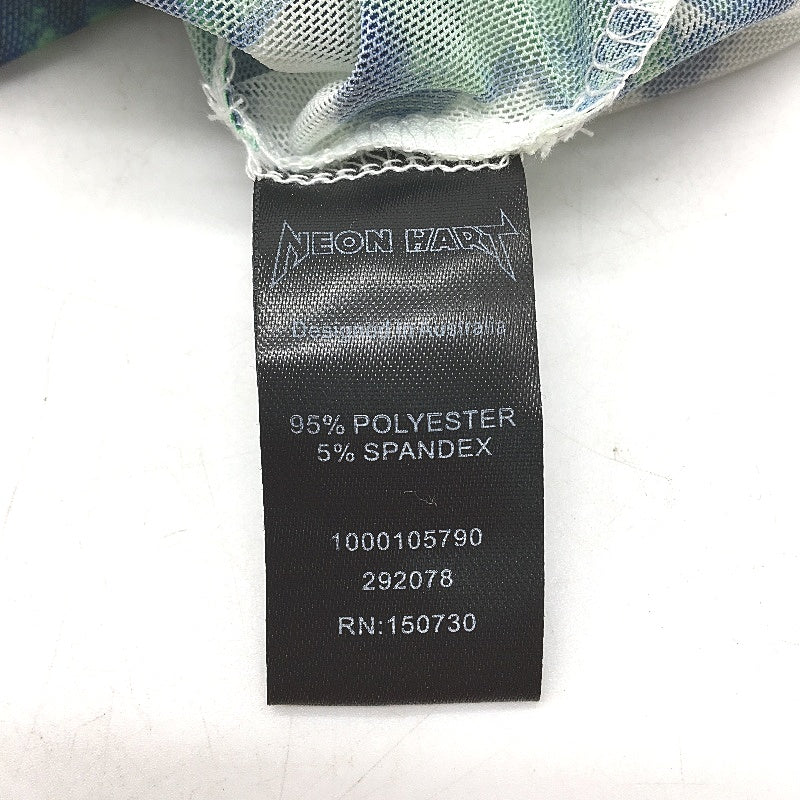 Neon Hart Teagan Green Star Print Mesh Tank Top Ladies Size Small NEW