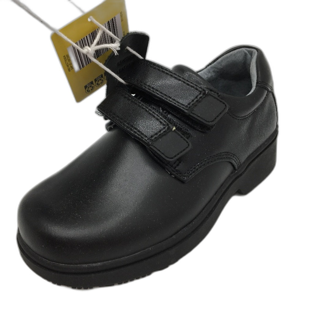 Lily & Dan Premium Leather Double Strap Black School Shoes Kids Size AU 12 NEW