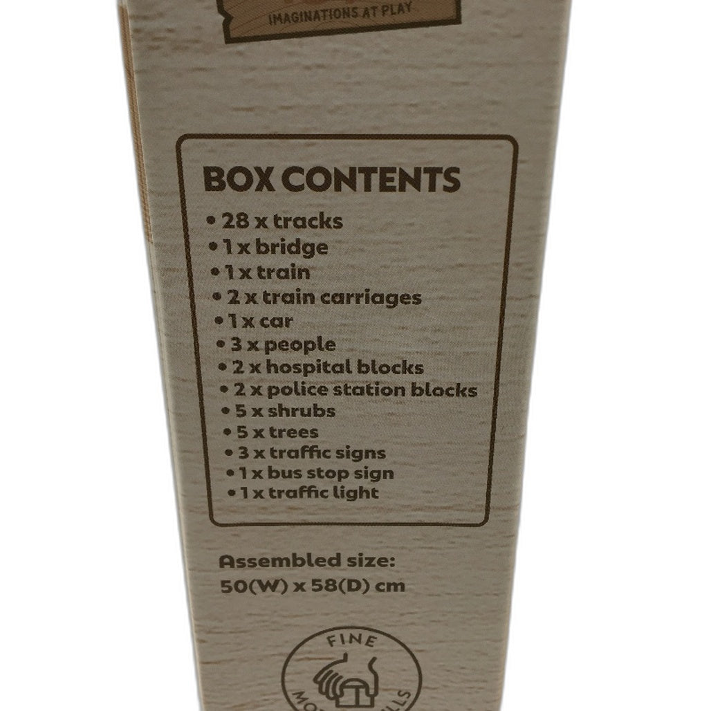 Treehouse Toys 2pk 55pc Wooden Train Set and 3 in 1 Game Blocks for Age 3 Up NEW