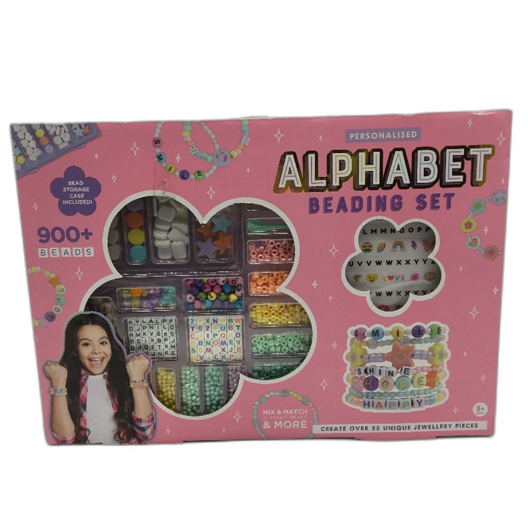 Over 9000 Personalised Alphabet Beading Set Bracelet Making Kit with Storage NEW
