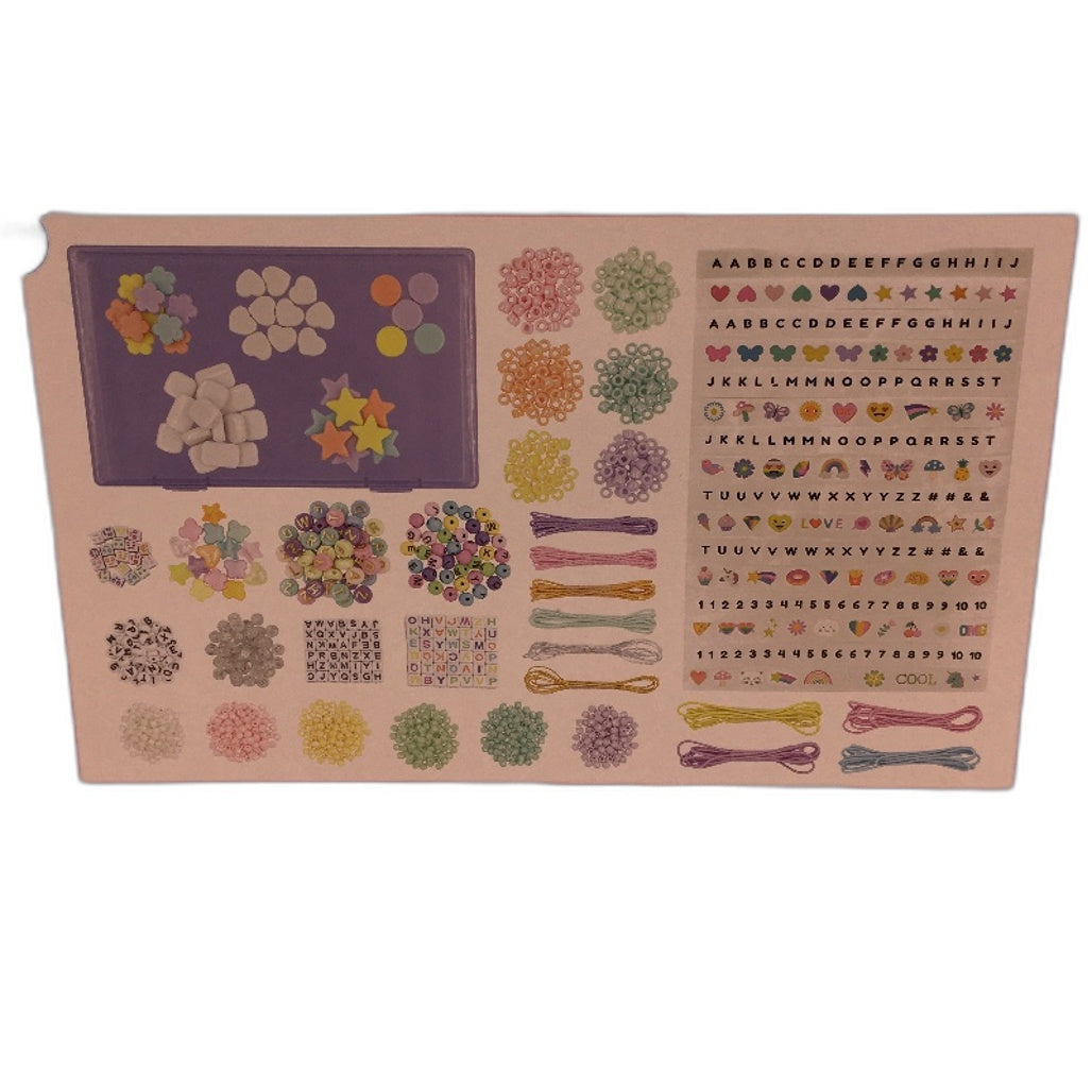 Over 9000 Personalised Alphabet Beading Set Bracelet Making Kit with Storage NEW