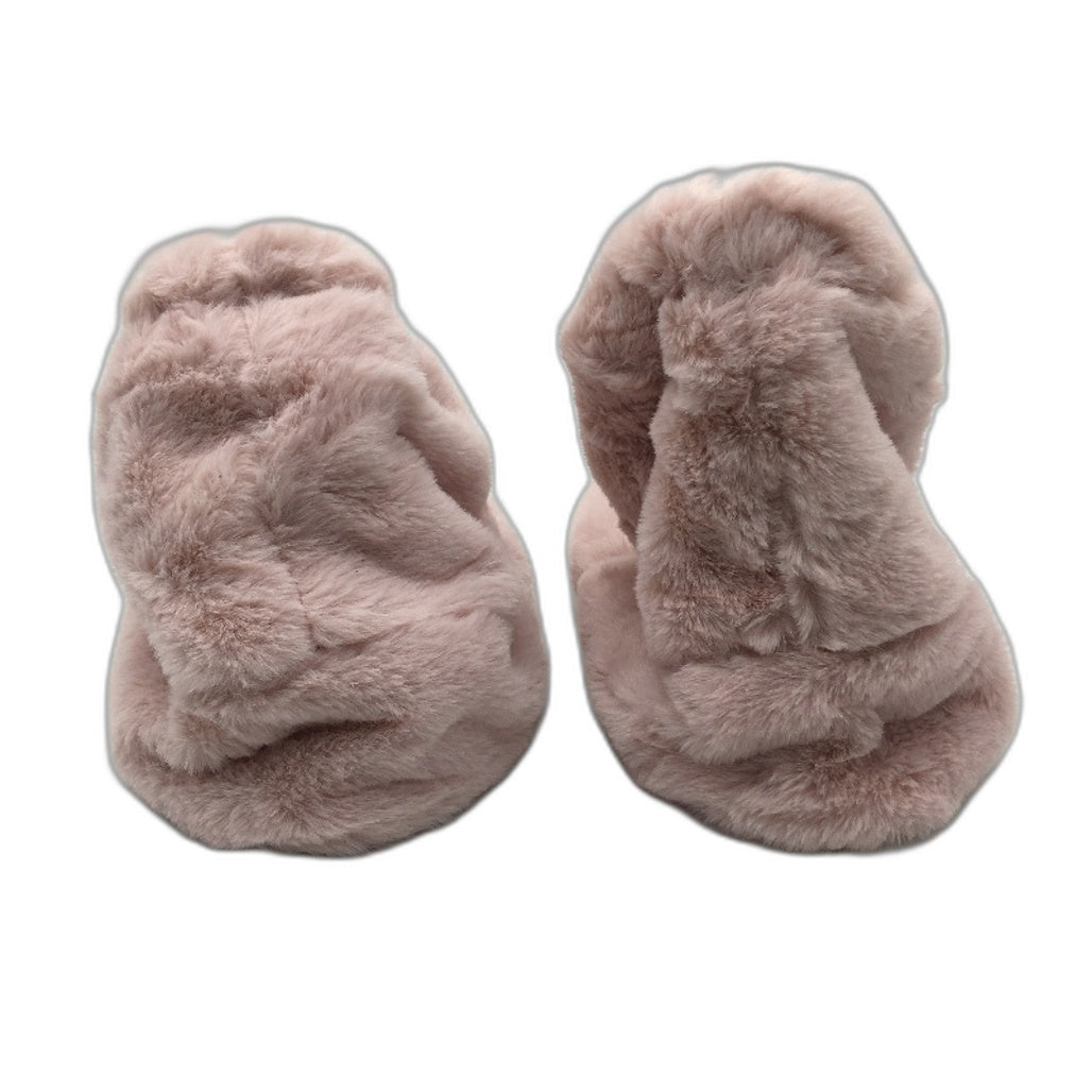 Faux Fur Pink Microwavable Booties Slippers for Pain Relief One Size NEW