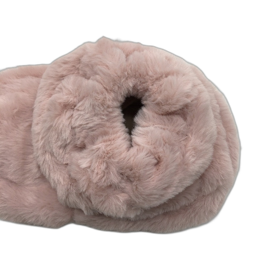 Faux Fur Pink Microwavable Booties Slippers for Pain Relief One Size NEW