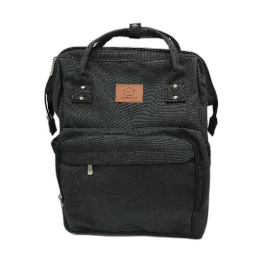 KeaBabies Canvas Waterproof Travel Nappy Bag with Changing Pad in Black NEW