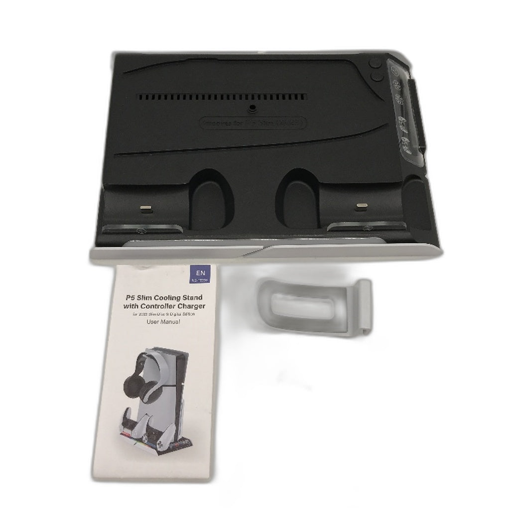 P5 Slim Cooling Stand with Headphone Hook and x2 Controller Charging Ports DEMO
