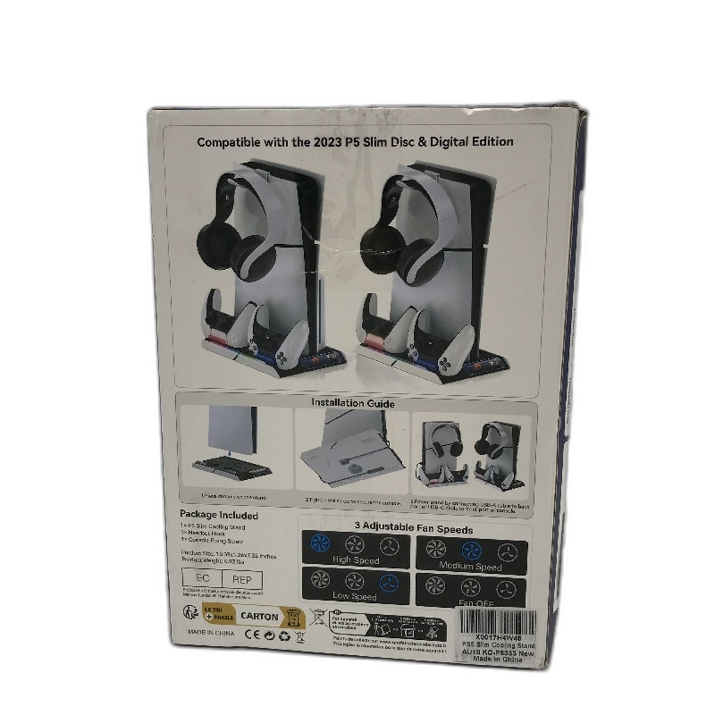 P5 Slim Cooling Stand with Headphone Hook and x2 Controller Charging Ports DEMO