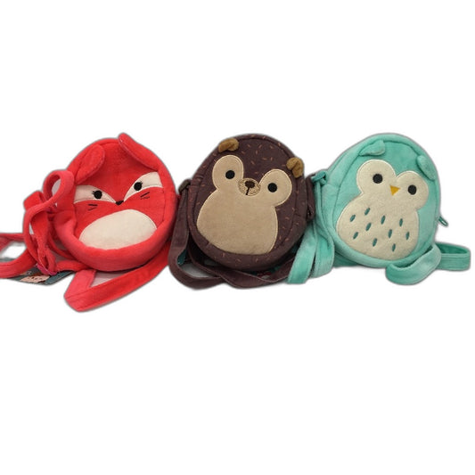 Squishmallow 3Pack Soft Mini Shoulder Bags Inc Owl Fox Dog NEW