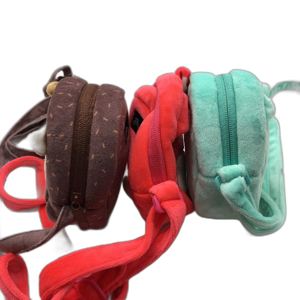 Squishmallow 3Pack Soft Mini Shoulder Bags Inc Owl Fox Dog NEW