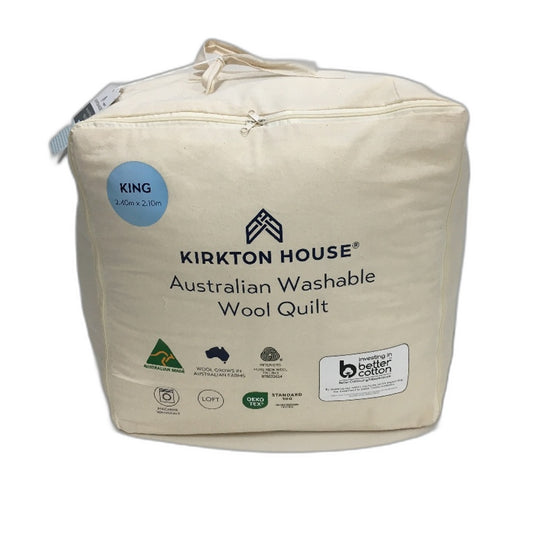 Kirkton House Farm 2 Shelf Australian Washable Wool Quilt Size KING NEW