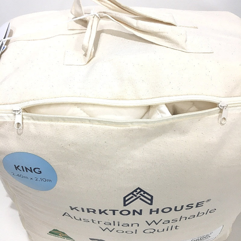 Kirkton House Farm 2 Shelf Australian Washable Wool Quilt Size KING NEW