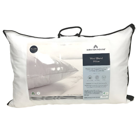 Kirkton House Wool Blend Cotton Cover Standard Size Pillow NEW