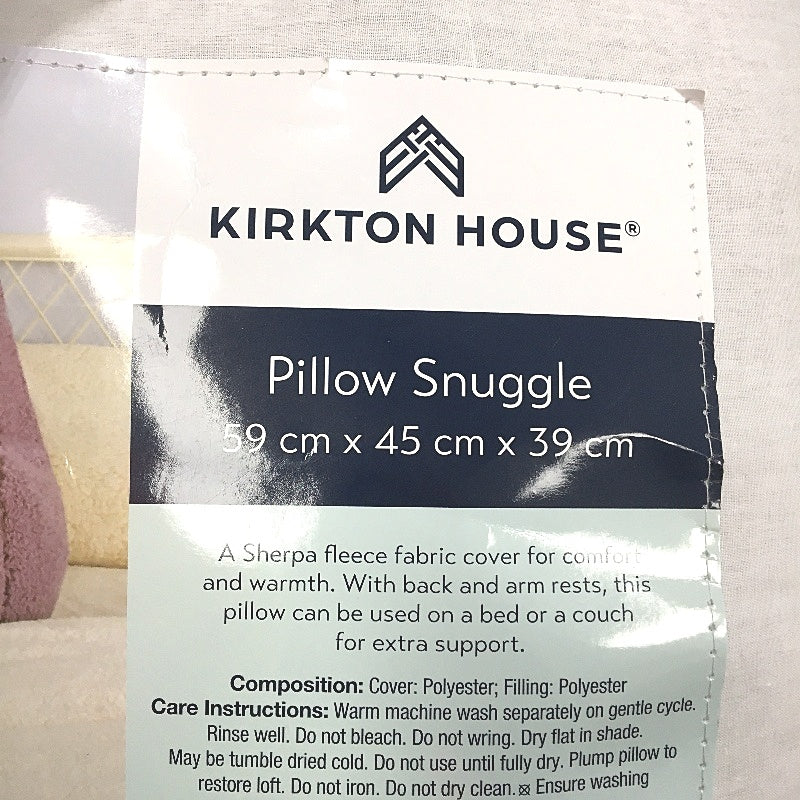 Kirkton House Purple Sherpa Fleece Fabric Cover Soft Fluffy Pillow Snuggle NEW