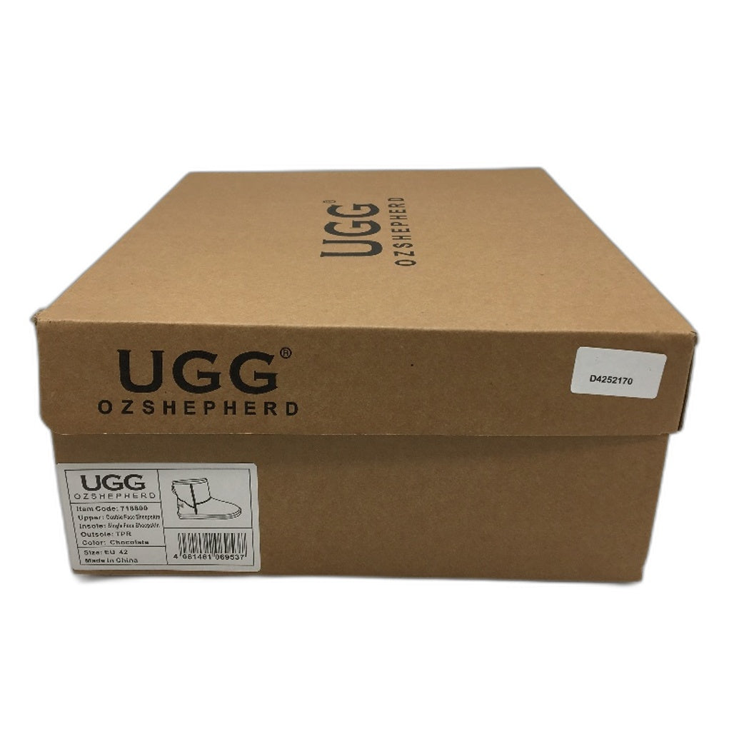 UGG Boots Australian Double Face Sheepskin Chocolate Unisex Sze EU42  M9 L11 NEW