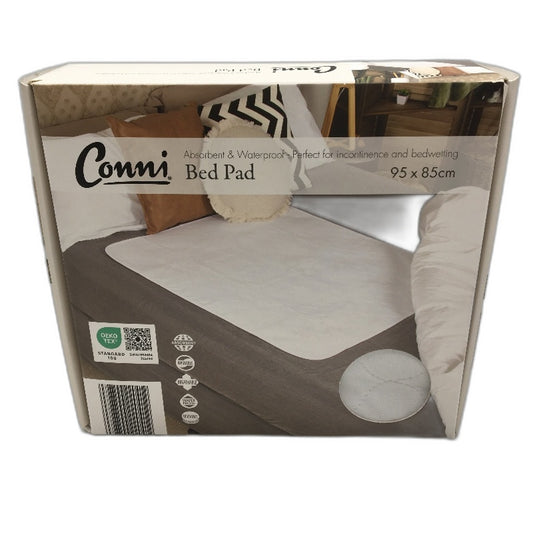 Conni White Absorbent Washable & Waterproof Incontinence Bed Pad 95 x 85cm NEW