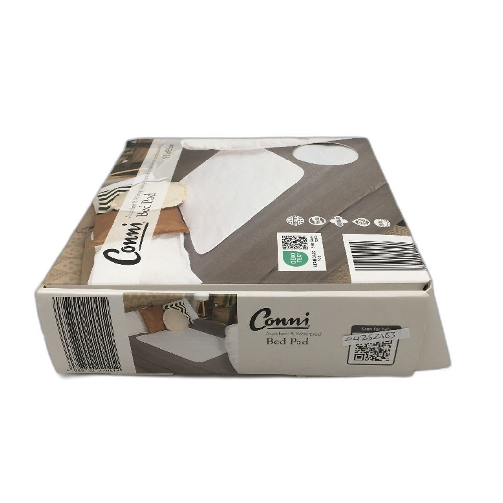 Conni White Absorbent Washable & Waterproof Incontinence Bed Pad 95 x 85cm NEW