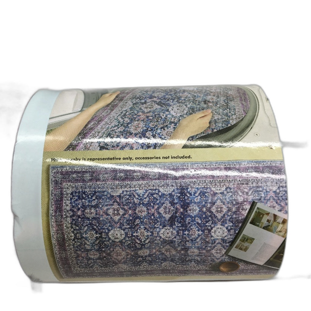 Kirkton House Soft Touch Blue Foldable Washable Foldable Runner Rug 60x1.3m NEW