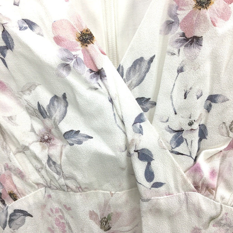 Forever New White Short Sleeve Floral Flowy Crossover Midi Dress Ladies Sz AU 8