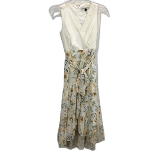 Forever New White Floral Patterned Flowy Layered Midi Dress Ladies Size AU 8