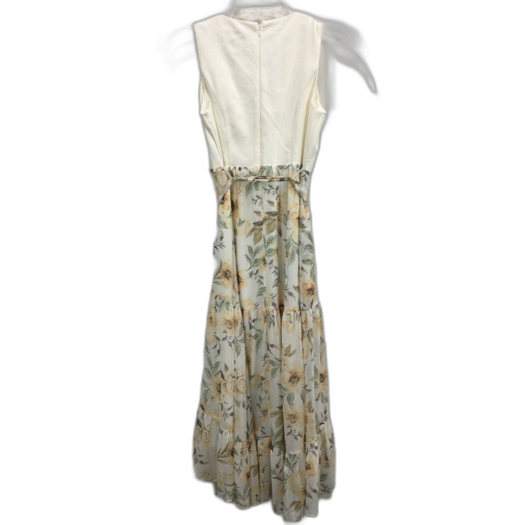Forever New White Floral Patterned Flowy Layered Midi Dress Ladies Size AU 8
