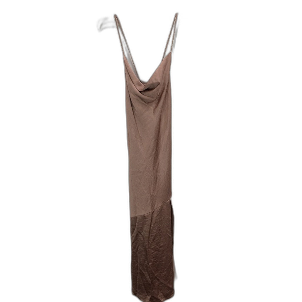 Forever New Rose Gold Crossover Strap Flowy Split Midi Dress Ladies Size 165/88A